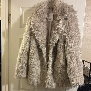 Divided Cream Teddy Jacket